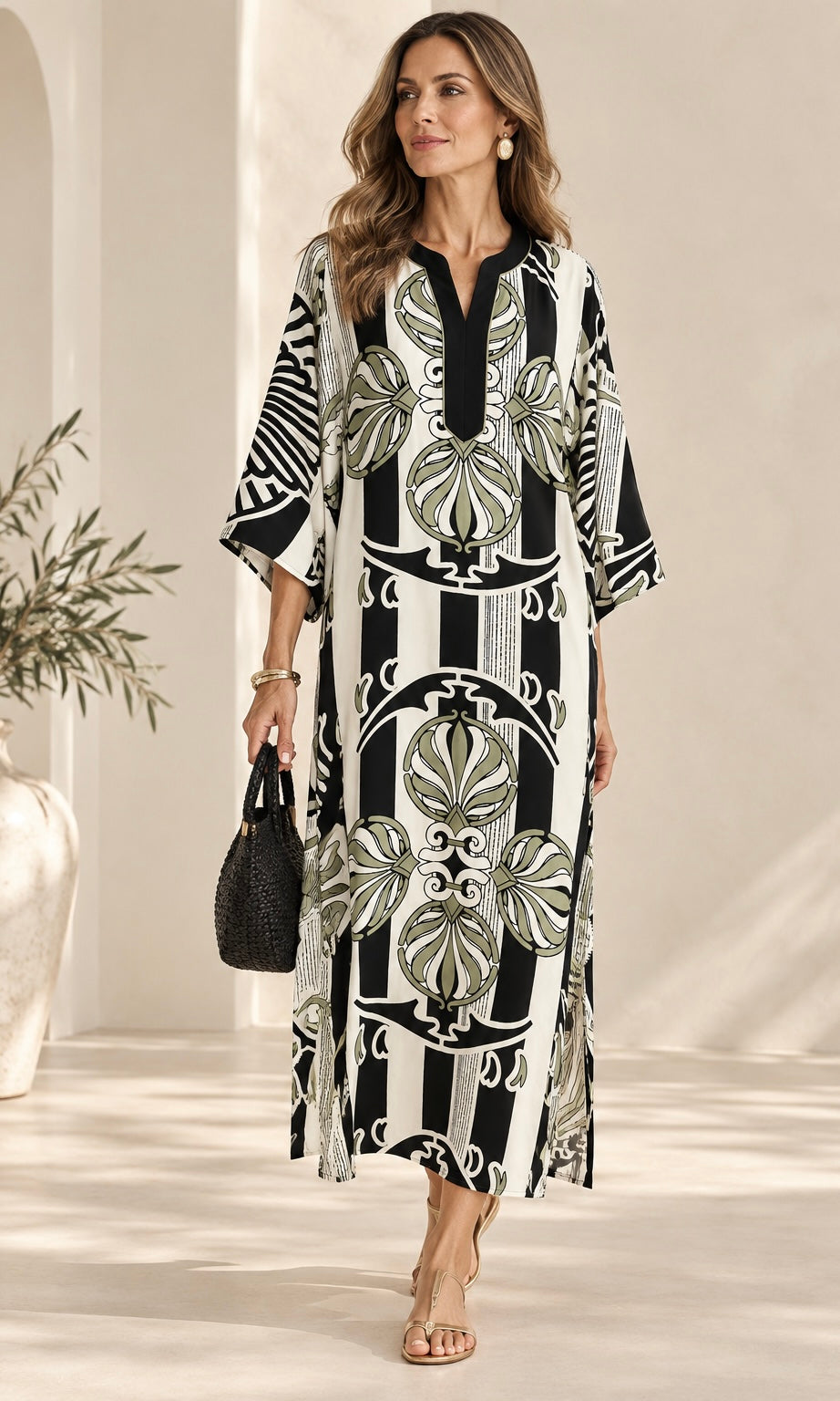 Roma Printed Maxi Dress