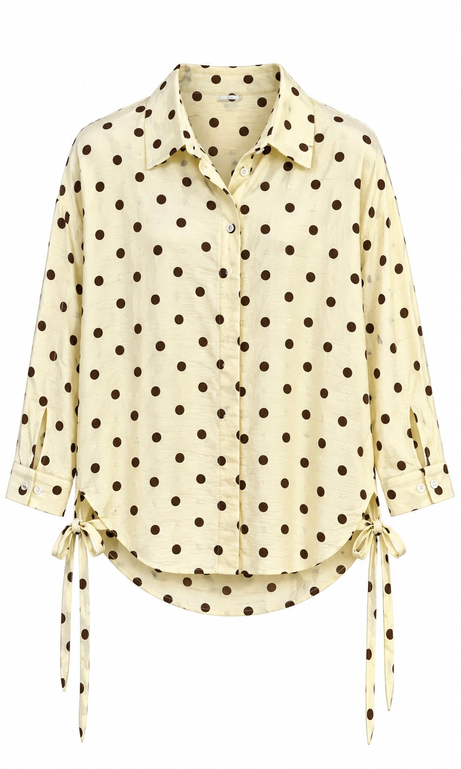 Yellow Polka Dot Button-Up Shirt