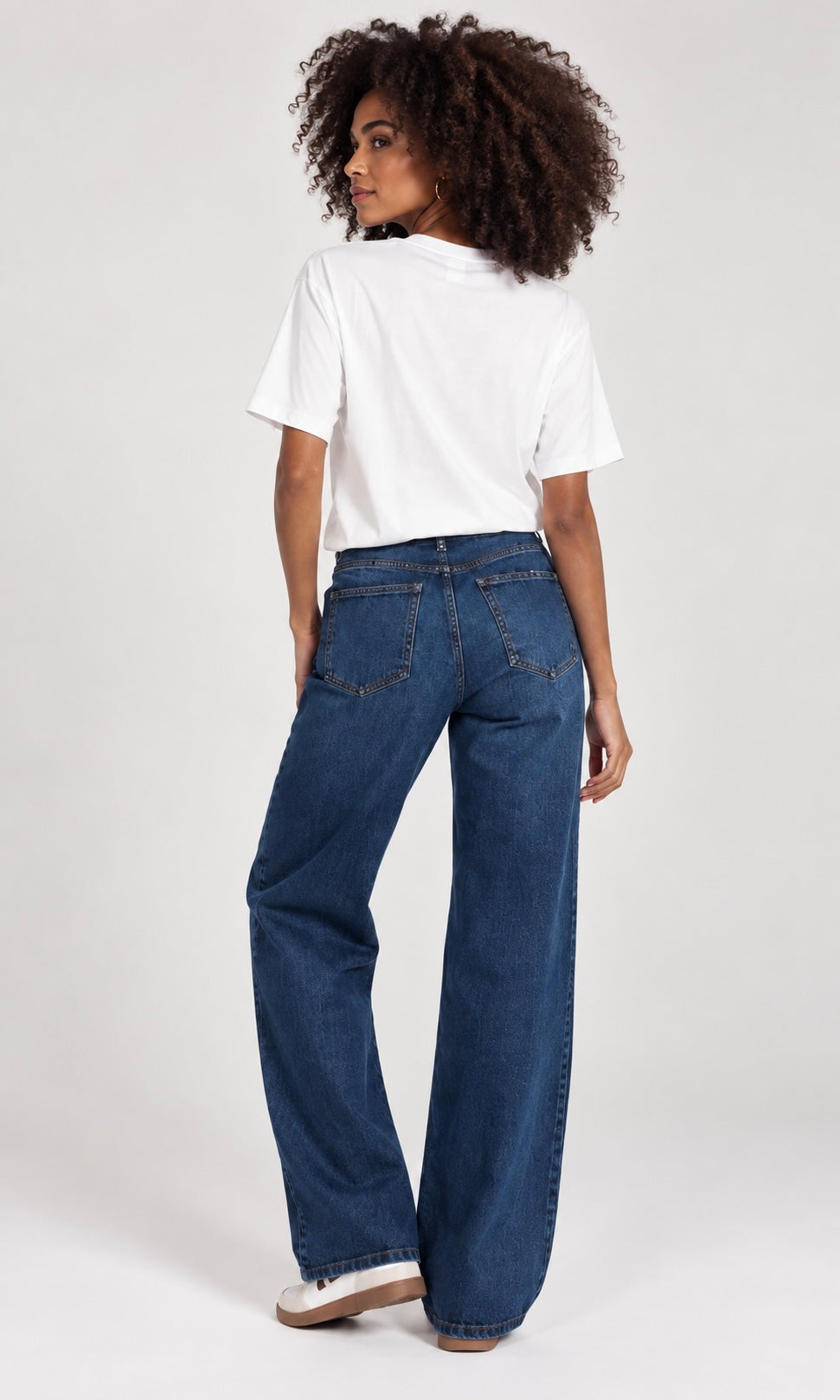 White T-Shirt with Fish Print