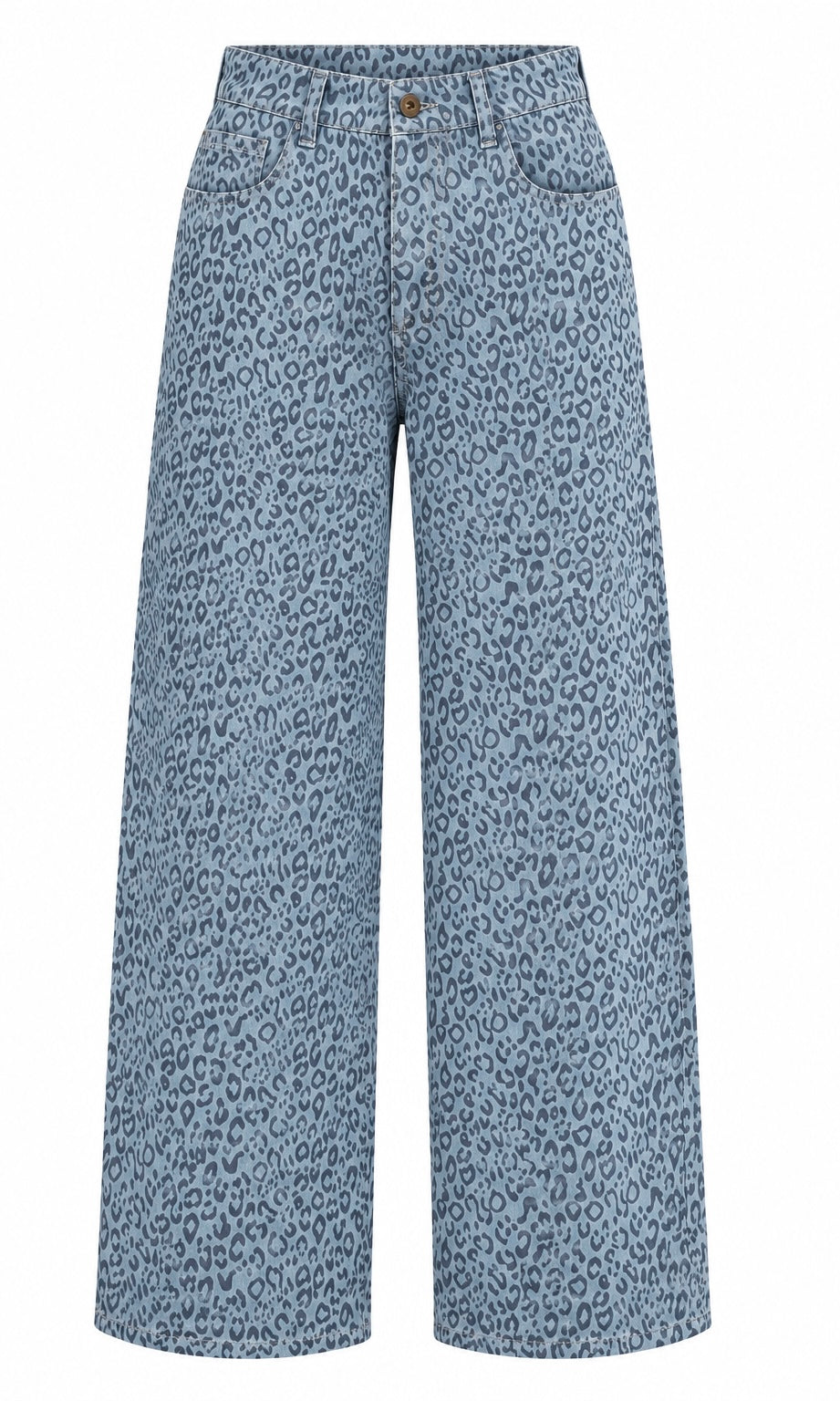 Animal Print Barrel Jeans