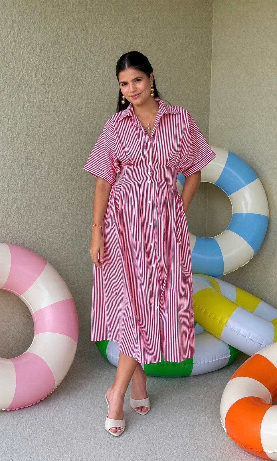 Striped Shirt Dress