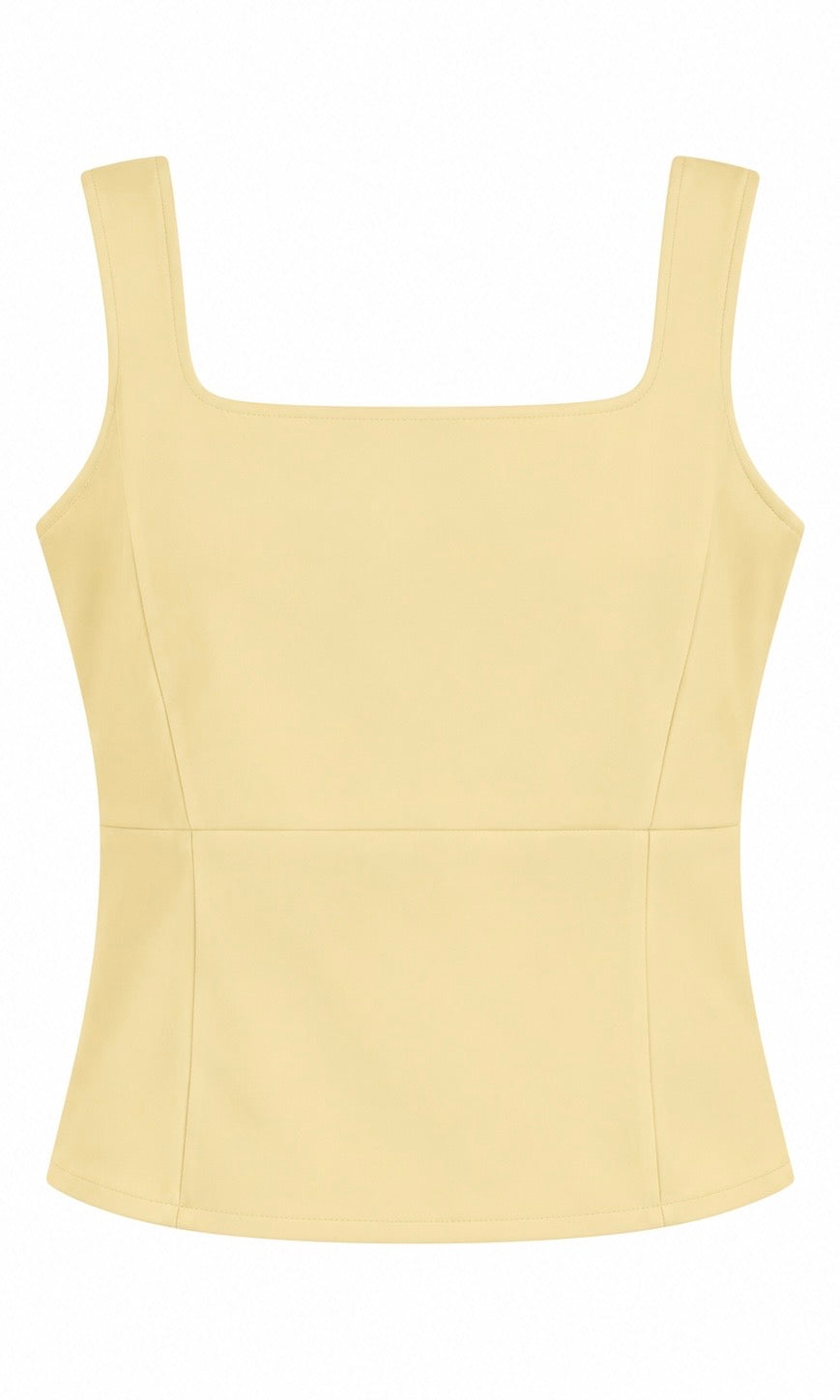 Peplum Top with Back Bow Neckline