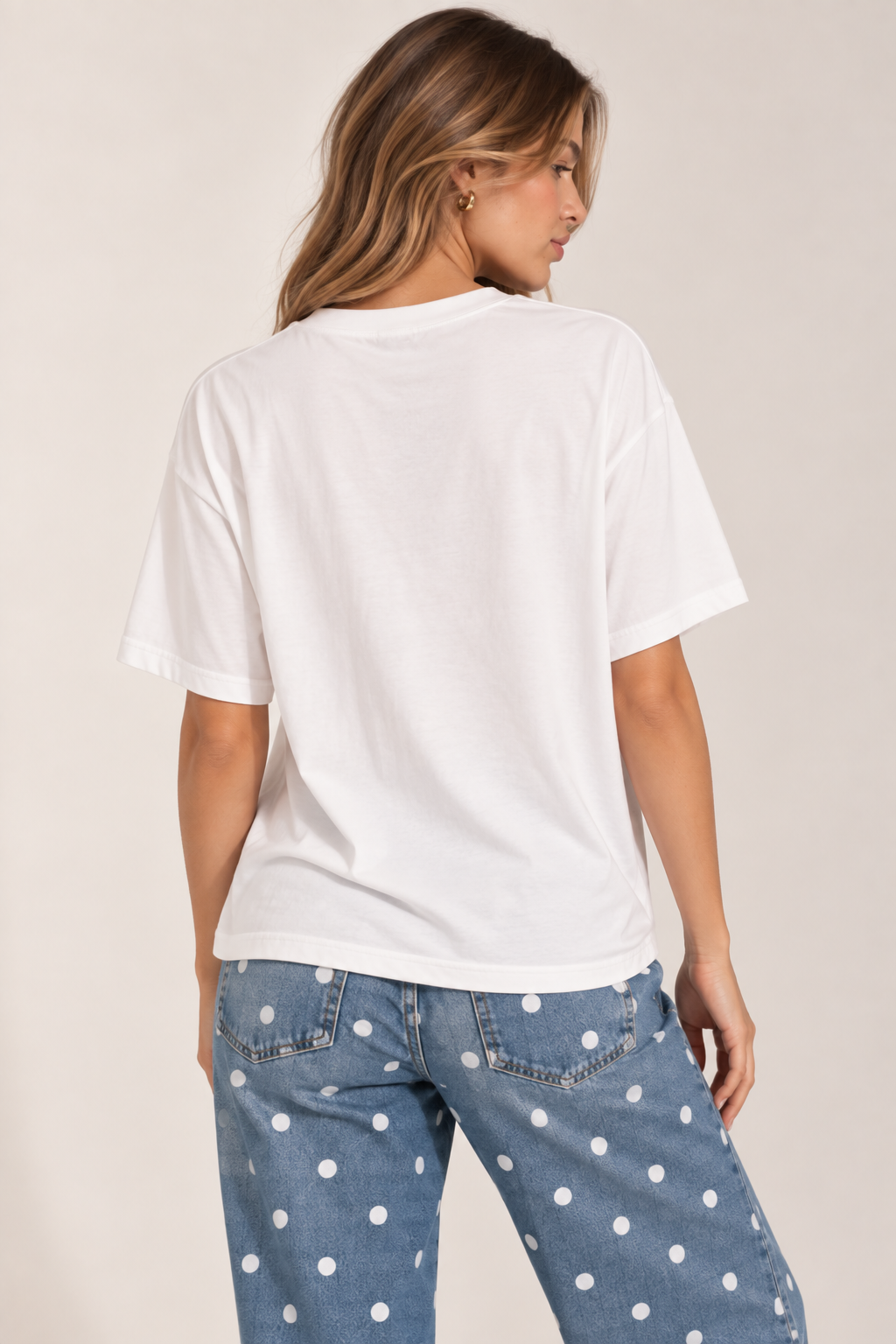 White T-Shirt with Italy Graphic