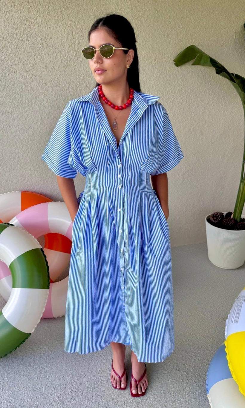 Striped Shirt Dress
