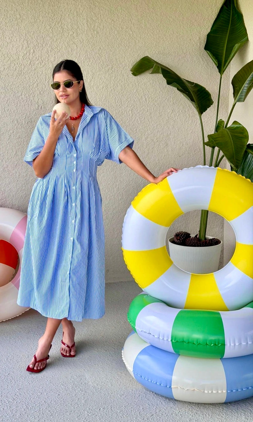 Striped Shirt Dress
