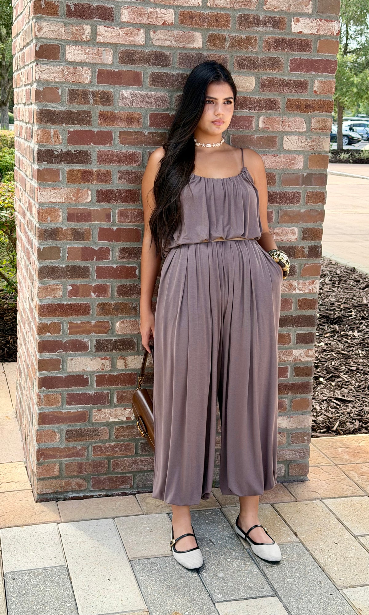 Ruched Top & Balloon Pants Set