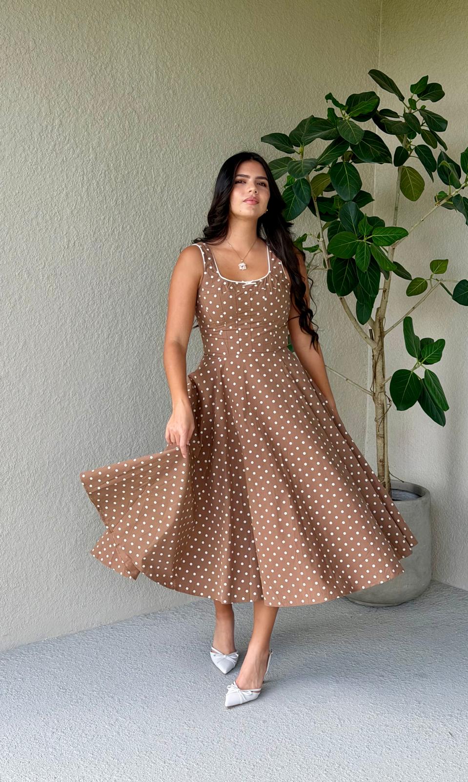MIDI CORSET-STYLE DRESS