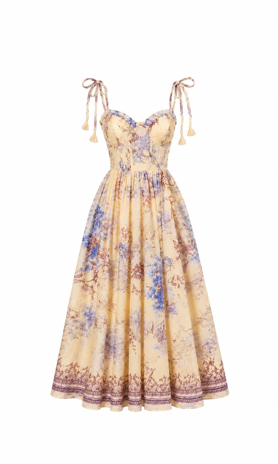 Floral Corset Maxi Dress