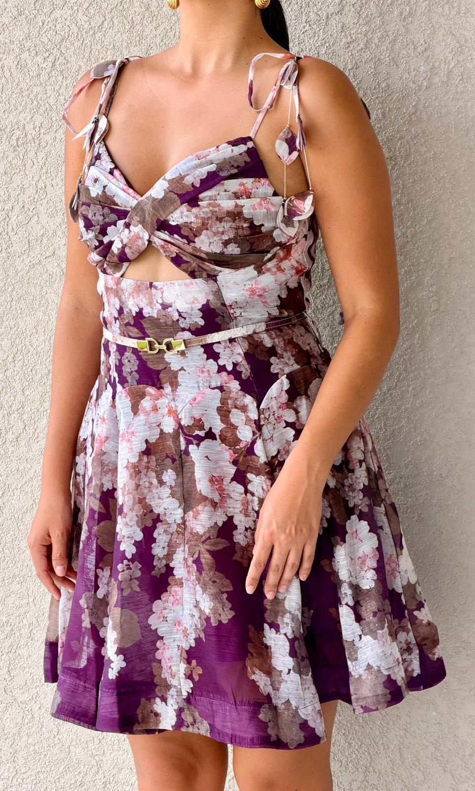 Floral Wrap Midi Dress