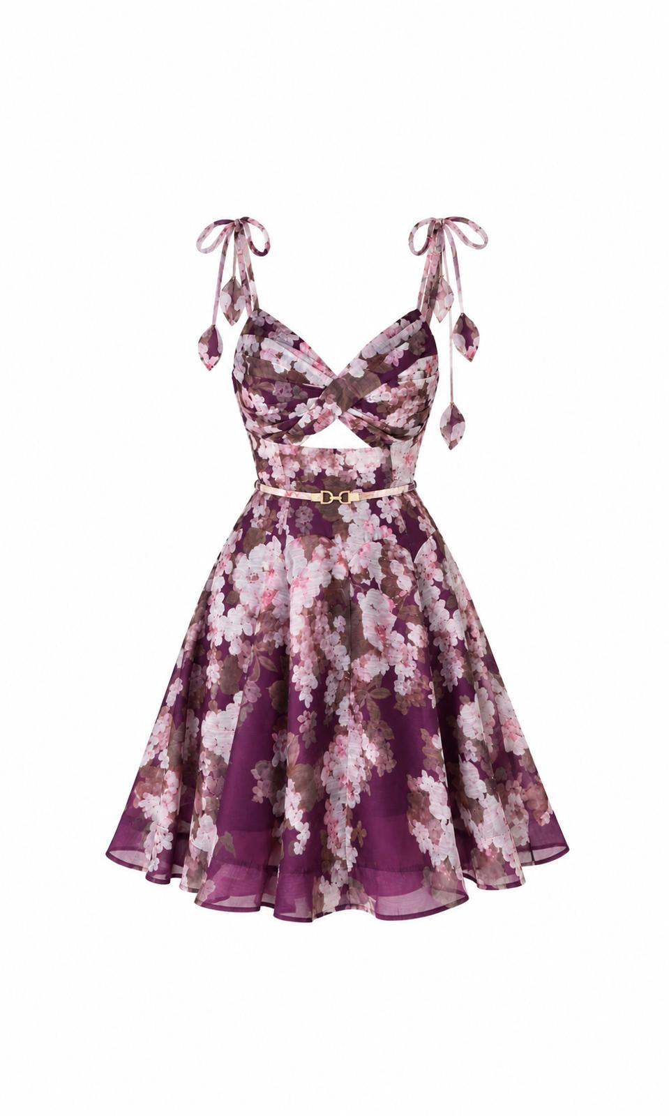 Floral Wrap Midi Dress