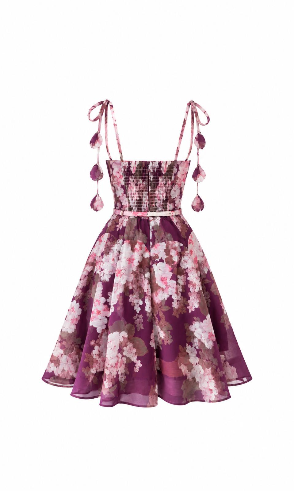 Floral Wrap Midi Dress